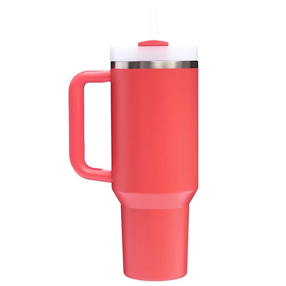 NWT Stanley Quencher H2.0 FlowState 40oz Tumbler Handle - Hot Coral - Picture 2 of 11